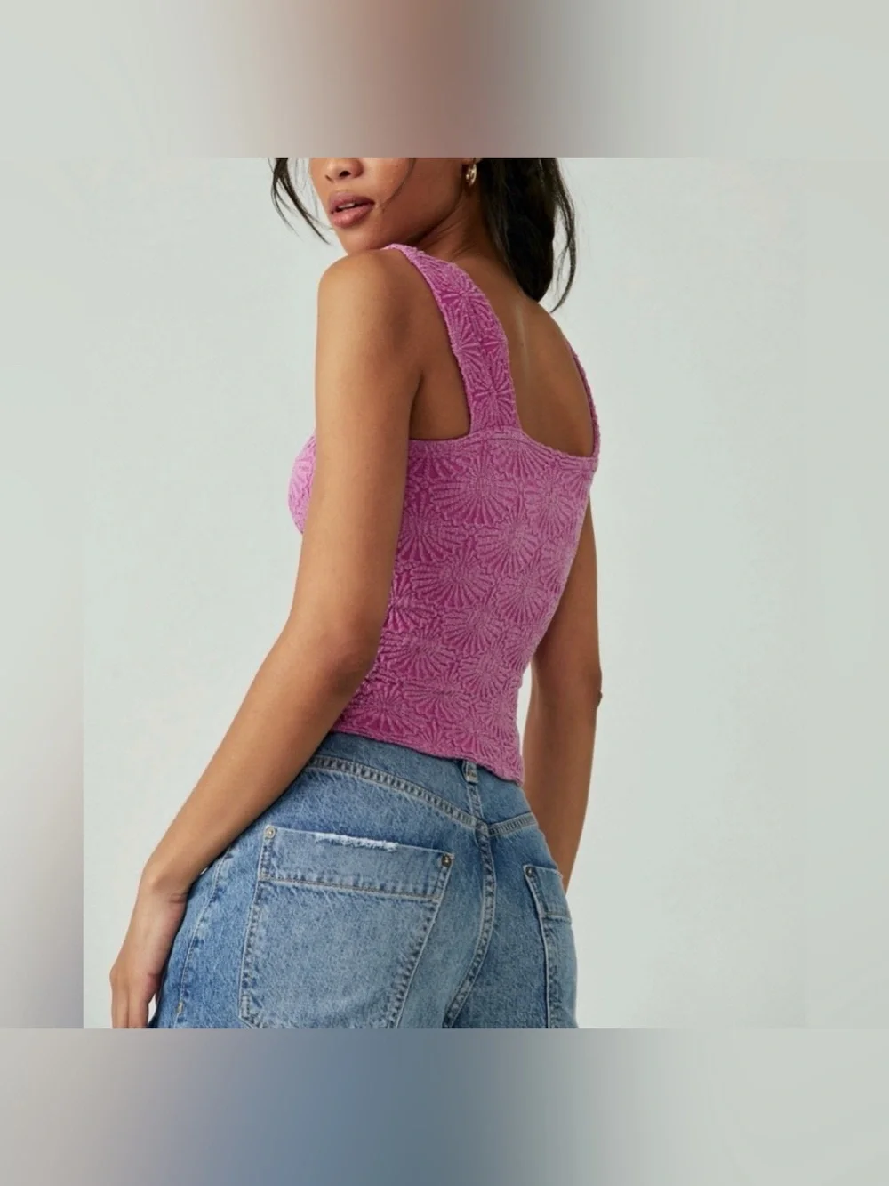 NWT Free People FP Intimately Love Letter Cami - violet purple pink - L/XL
